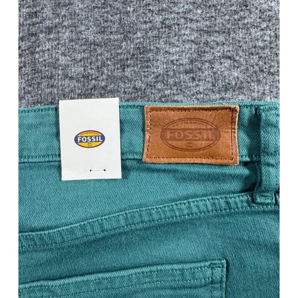 Fossil Vintage Pencil Jeans Womens 29 Pine Green Slim Tapered Denim Pants - Picture 3 of 9